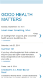 Mobile Screenshot of goodhealthmatters.blogspot.com