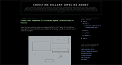 Desktop Screenshot of christine-billany-owes-me-money.blogspot.com