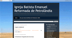 Desktop Screenshot of igrejabatistaemanuelreformada.blogspot.com