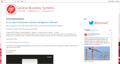 Desktop Screenshot of genesisbusinesssystems.blogspot.com