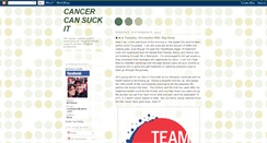 Desktop Screenshot of cancercansuckit.blogspot.com