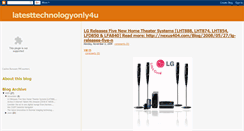 Desktop Screenshot of latesttechnologyonly4u.blogspot.com
