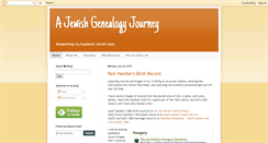 Desktop Screenshot of jewishgenealogyjourney.blogspot.com
