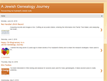 Tablet Screenshot of jewishgenealogyjourney.blogspot.com