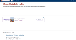Desktop Screenshot of cheapticketstoindia.blogspot.com
