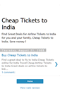 Mobile Screenshot of cheapticketstoindia.blogspot.com