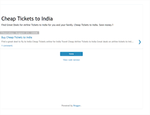 Tablet Screenshot of cheapticketstoindia.blogspot.com