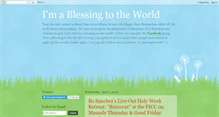 Desktop Screenshot of imablessingtotheworld.blogspot.com