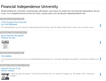 Tablet Screenshot of financialindependenceuniversity.blogspot.com