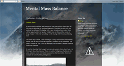 Desktop Screenshot of mentalmassbalance.blogspot.com