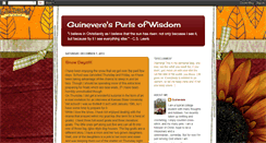 Desktop Screenshot of guineverespurlsofwisdom.blogspot.com
