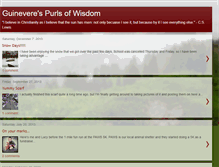 Tablet Screenshot of guineverespurlsofwisdom.blogspot.com