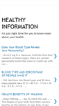 Mobile Screenshot of healthyinformations.blogspot.com