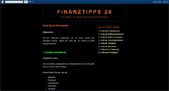 Desktop Screenshot of finanztipps24.blogspot.com