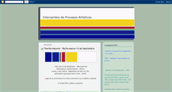 Desktop Screenshot of intercambiodeprocesosartisticos.blogspot.com