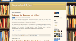 Desktop Screenshot of legends-of-johar.blogspot.com