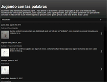 Tablet Screenshot of jugandoconlaspalabras.blogspot.com