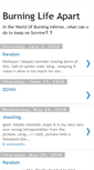 Mobile Screenshot of burninglifeapart.blogspot.com