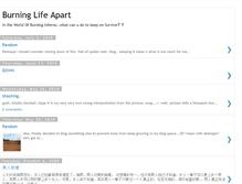 Tablet Screenshot of burninglifeapart.blogspot.com