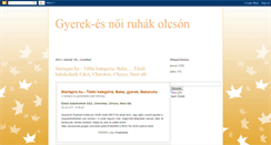 Desktop Screenshot of gyerekruhakolcson.blogspot.com