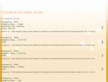 Tablet Screenshot of gyerekruhakolcson.blogspot.com
