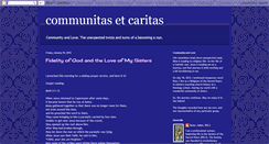 Desktop Screenshot of communitasetcaritas.blogspot.com