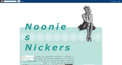 Desktop Screenshot of nooniesnickers.blogspot.com