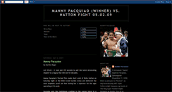 Desktop Screenshot of mannypacmanpacquiao101.blogspot.com
