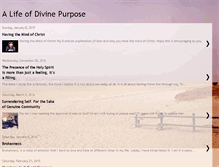 Tablet Screenshot of alifeofdivinepurpose.blogspot.com