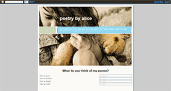 Desktop Screenshot of poetrybyalice.blogspot.com