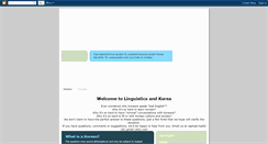 Desktop Screenshot of koreanlanguagesandculture.blogspot.com