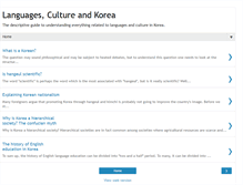 Tablet Screenshot of koreanlanguagesandculture.blogspot.com