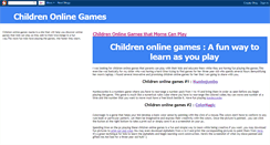 Desktop Screenshot of childrenonlinegamesmania.blogspot.com