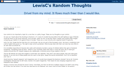 Desktop Screenshot of lewiscsrandomthoughts.blogspot.com