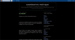 Desktop Screenshot of cooperativepoetique.blogspot.com