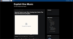 Desktop Screenshot of explizitonemusic.blogspot.com