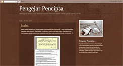 Desktop Screenshot of pengejarpencipta.blogspot.com