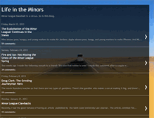 Tablet Screenshot of minorleaguelife.blogspot.com