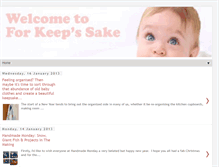 Tablet Screenshot of forkeeps-sake.blogspot.com