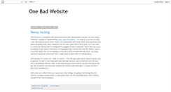 Desktop Screenshot of onebadwebsite.blogspot.com