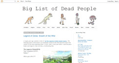 Desktop Screenshot of biglistofdeadpeople.blogspot.com