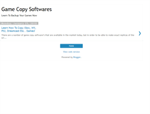 Tablet Screenshot of gamecopysoftwares.blogspot.com