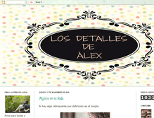 Tablet Screenshot of losdetallesdealex.blogspot.com