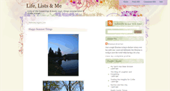 Desktop Screenshot of lifelistsandme.blogspot.com