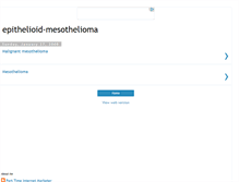 Tablet Screenshot of epithelioid-mesothelioma.blogspot.com