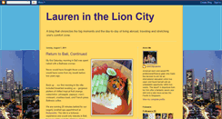 Desktop Screenshot of laureninthelioncity.blogspot.com