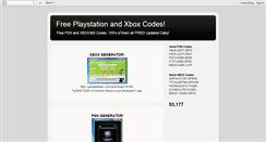 Desktop Screenshot of freepsnxboxcodes.blogspot.com