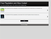 Tablet Screenshot of freepsnxboxcodes.blogspot.com