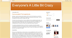 Desktop Screenshot of everyonesalittlebitcrazy.blogspot.com