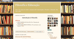 Desktop Screenshot of estudosdefilosofiaeeducacao.blogspot.com